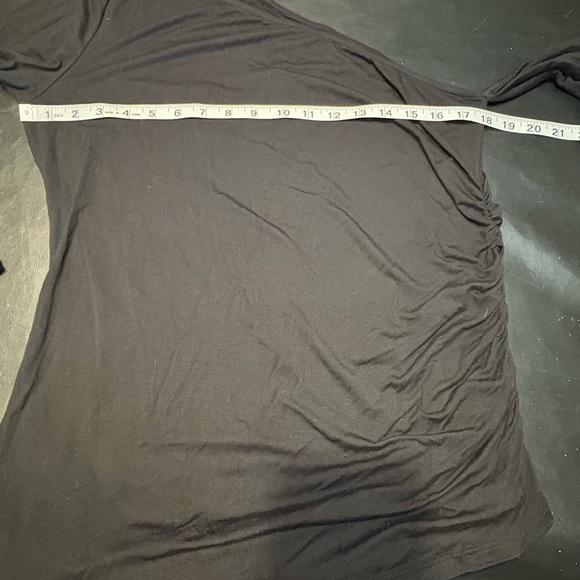 L'AGENCE Hattie Long Sleeve Black One-Shoulder Top size XL NWT - Picture 10 of 13